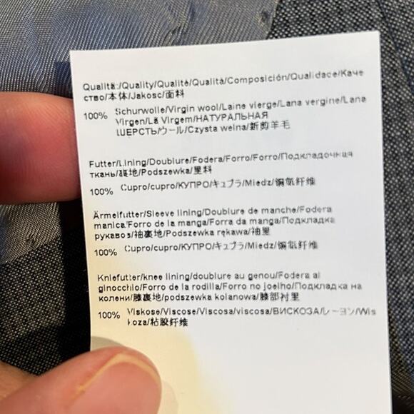 BOSS Grey Super 100 Lightweight 100% Virgin Wool Blazer Jacket Mens 40R 40 R - Picture 6 of 14